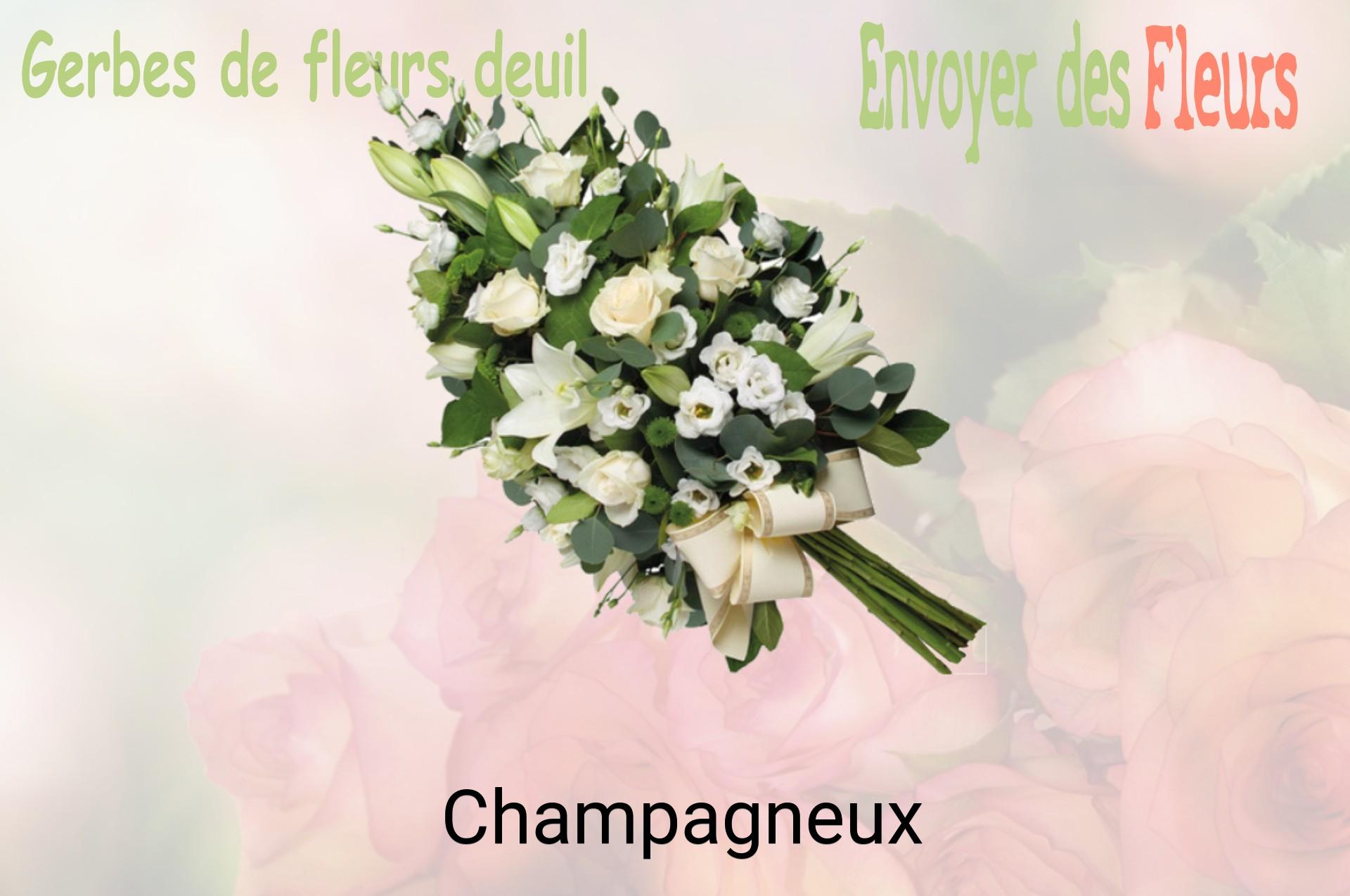 Gerbe de fleurs de deuil livrée à Champagneux